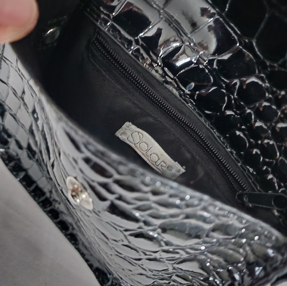 NWOT faux black crocodile purse - Picture 4 of 4